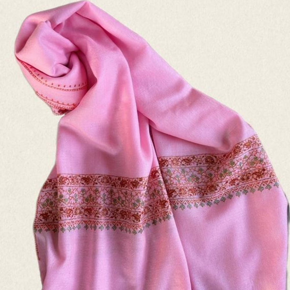 Pink wool blend scarf/wrap/stole